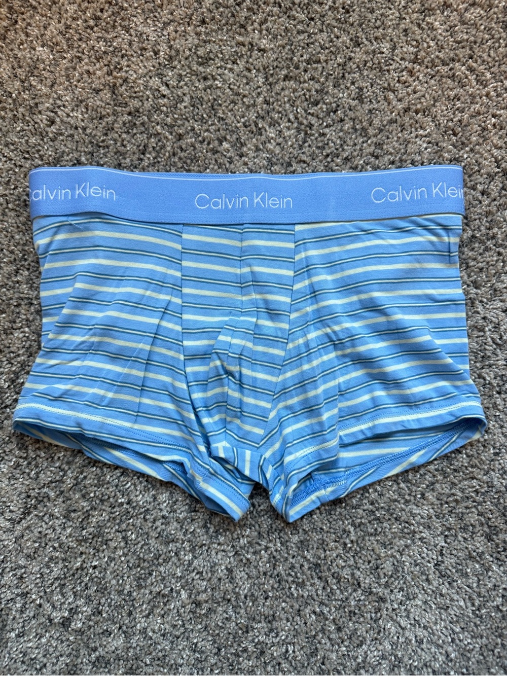 Blue And White Calvin Klein Trunks